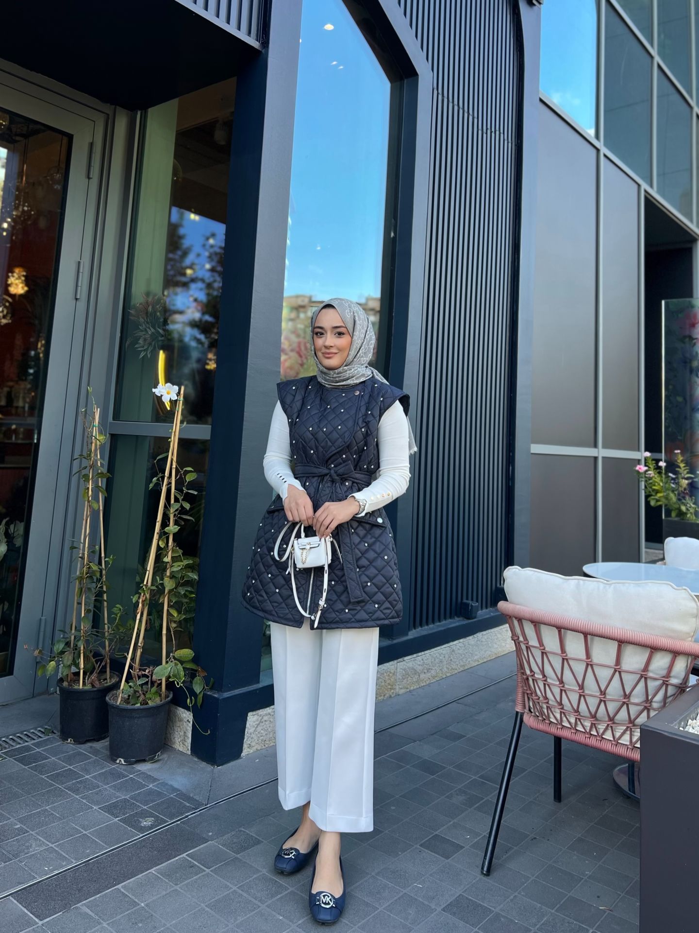 Taşlı Yelek / Lacivert