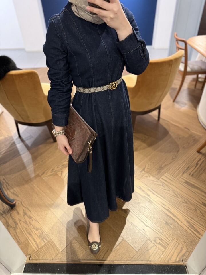 SERAFİNE KOT ELBİSE