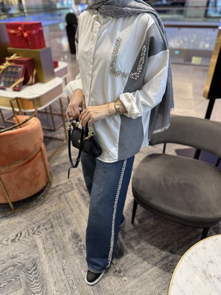 YAN DETAYLI KOT PANTOLON