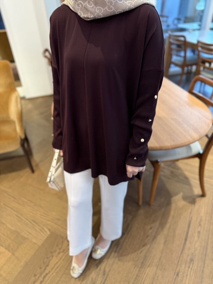 Kolları Düğme Kazak