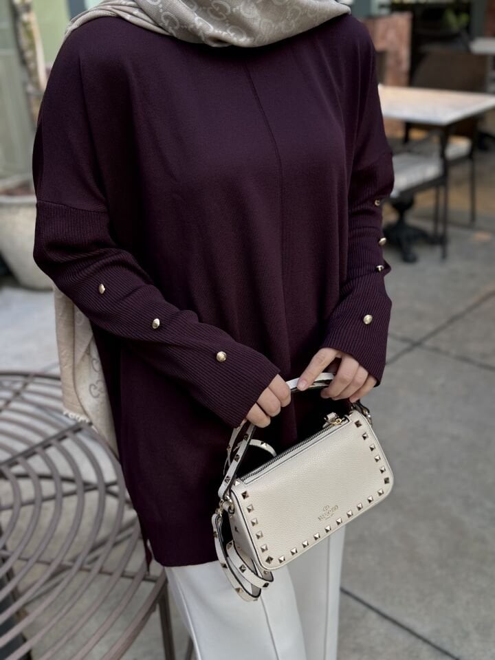 Kolları Düğme Kazak