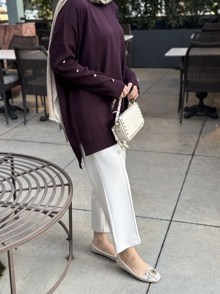 Kolları Düğme Kazak