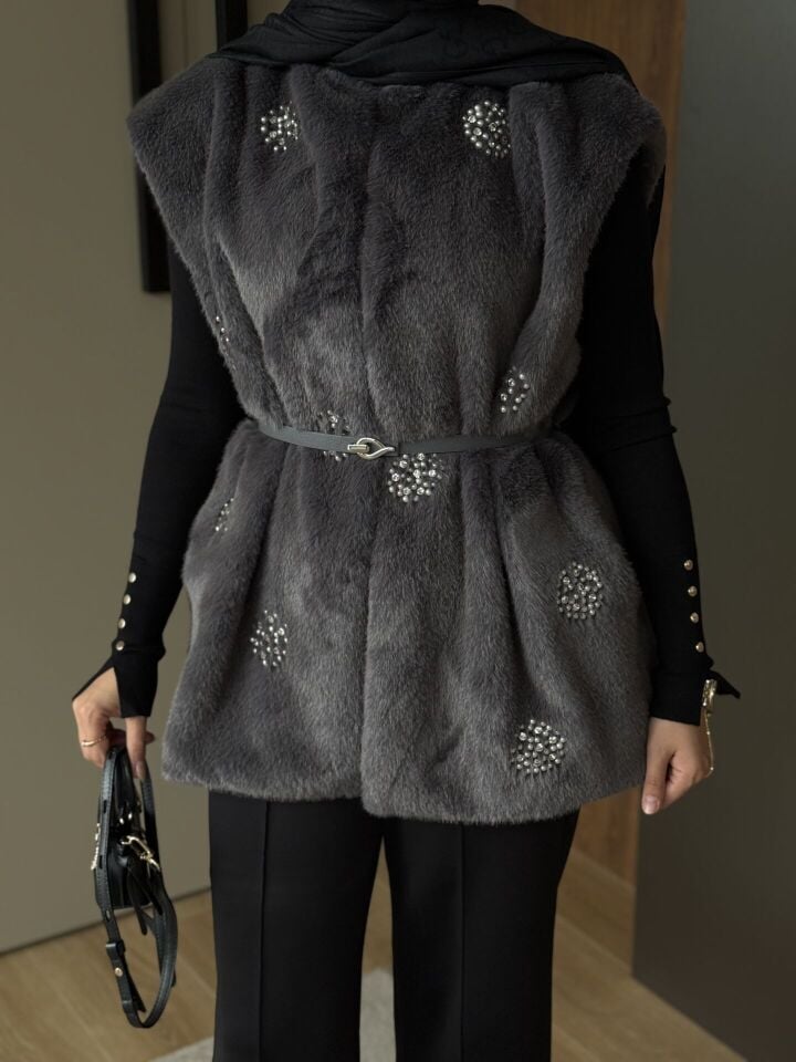 TAŞLI YELEK | ANTRASİT