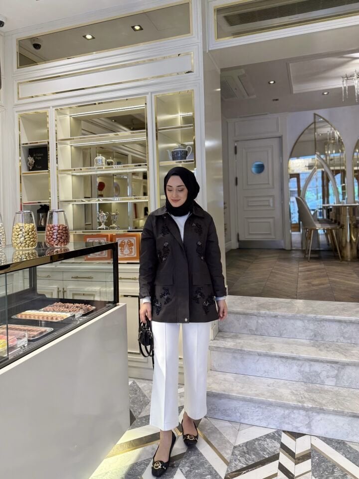 PREMİUM TAŞLI TRENÇ