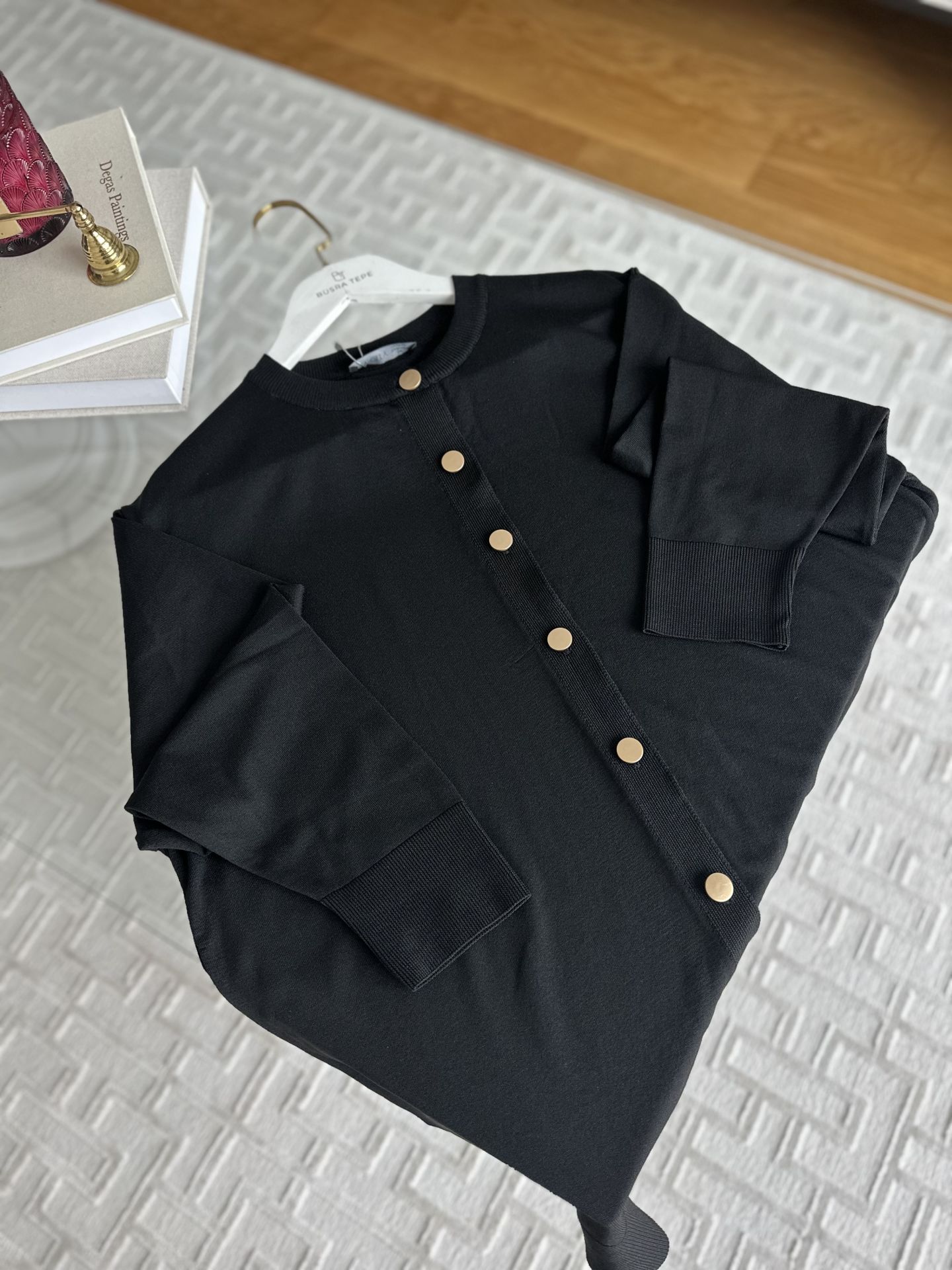 Merserize Hırka siyah