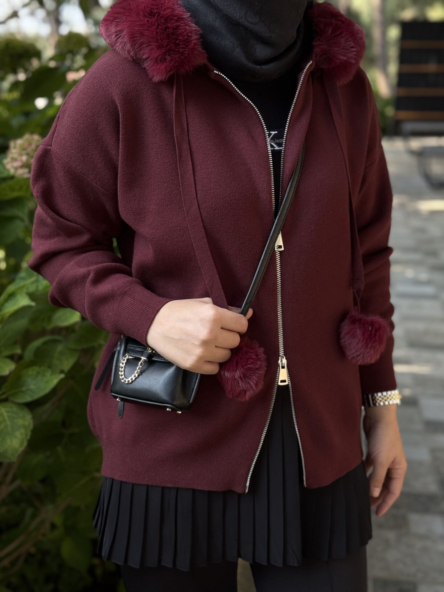 Çift Fermuar Hırka