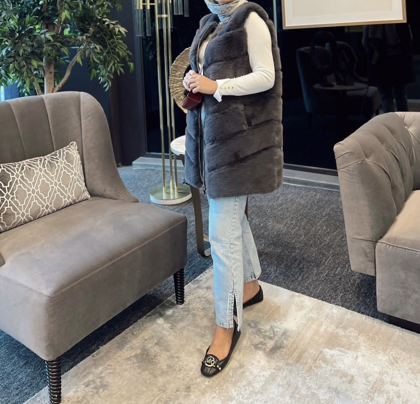 Kürk Yelek / Antrasit