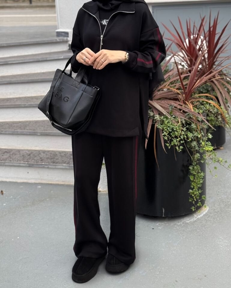 Şeritli Eşofman Takımı