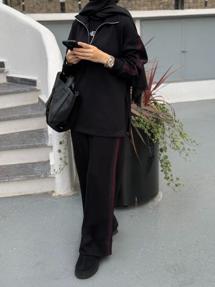 Şeritli Eşofman Takımı