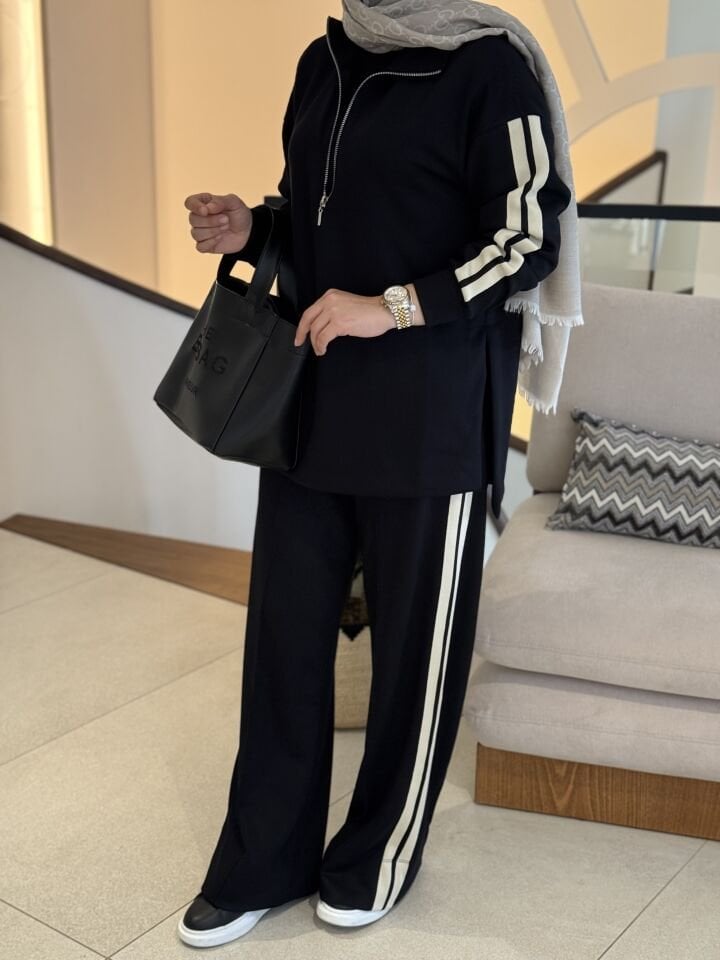 Şeritli Eşofman Takımı