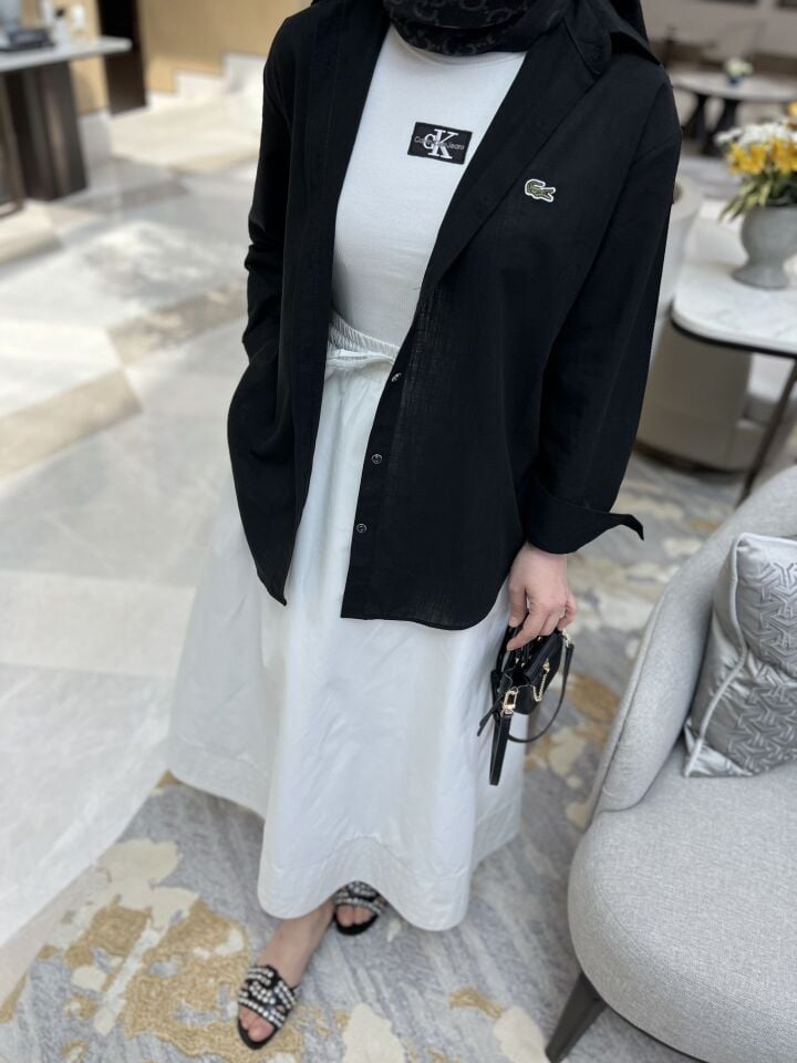 Keten Gömlek / Siyah