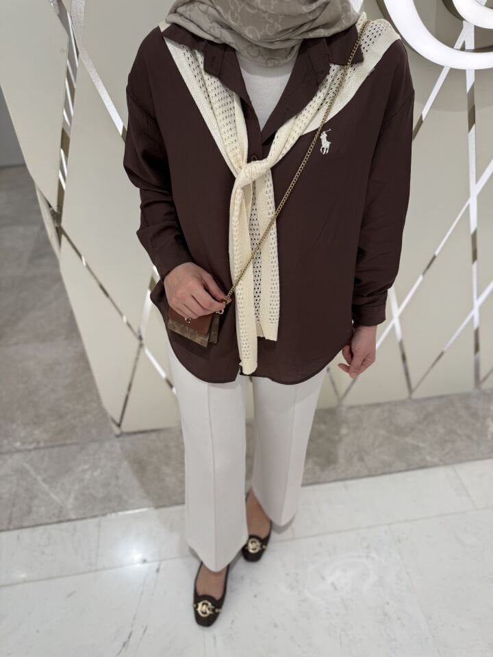 ATKILI GÖMLEK KAHVERENGİ