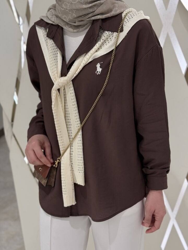 ATKILI GÖMLEK KAHVERENGİ