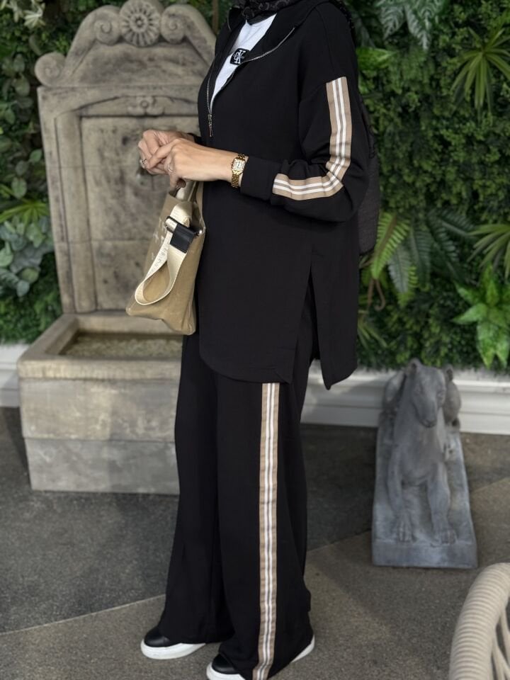 Şeritli Eşofman Takımı