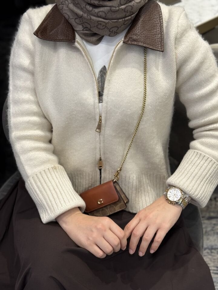 Çift Fermuar Hırka