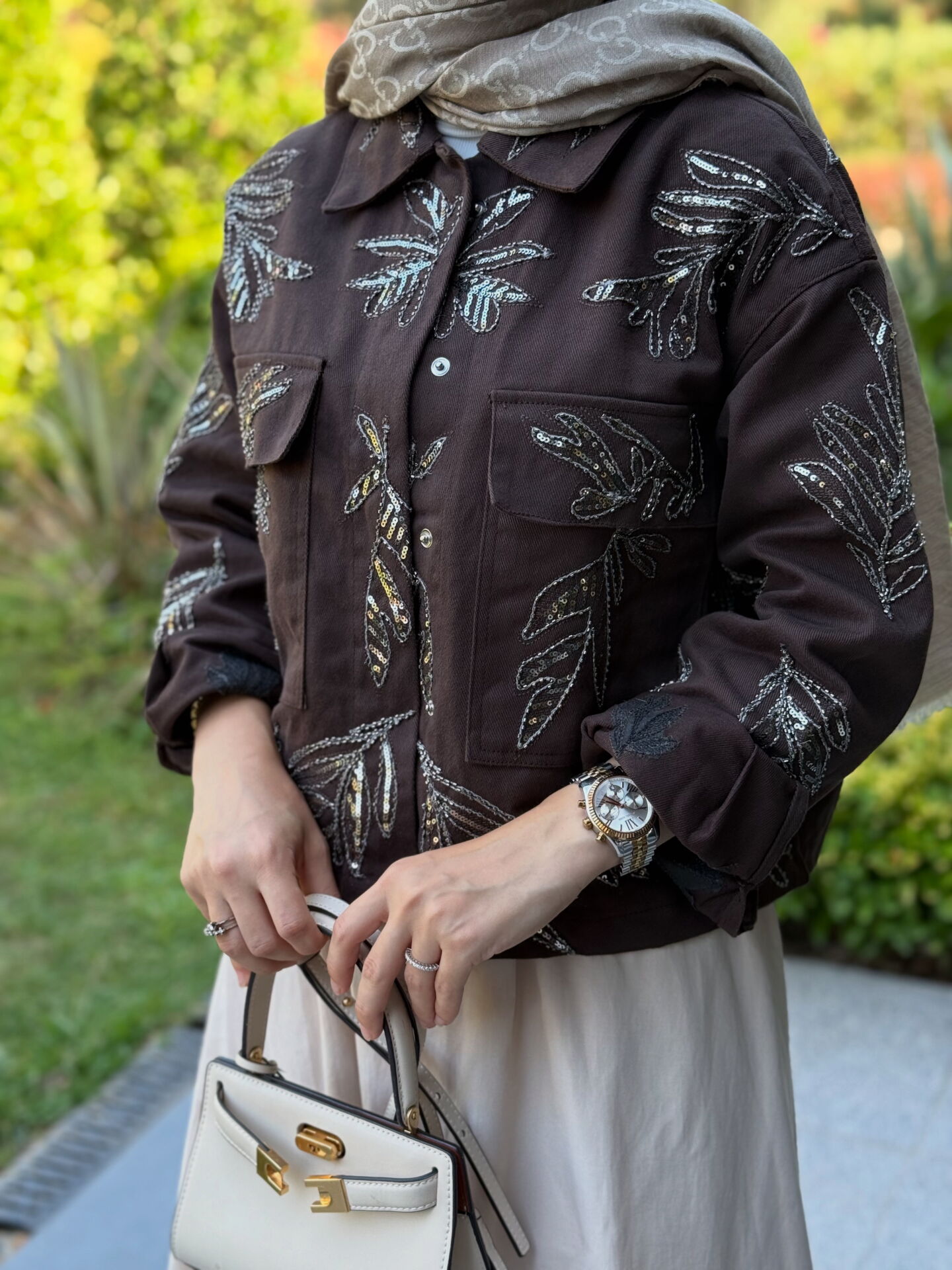 İthal Gabardin Ceket / Kahverengi