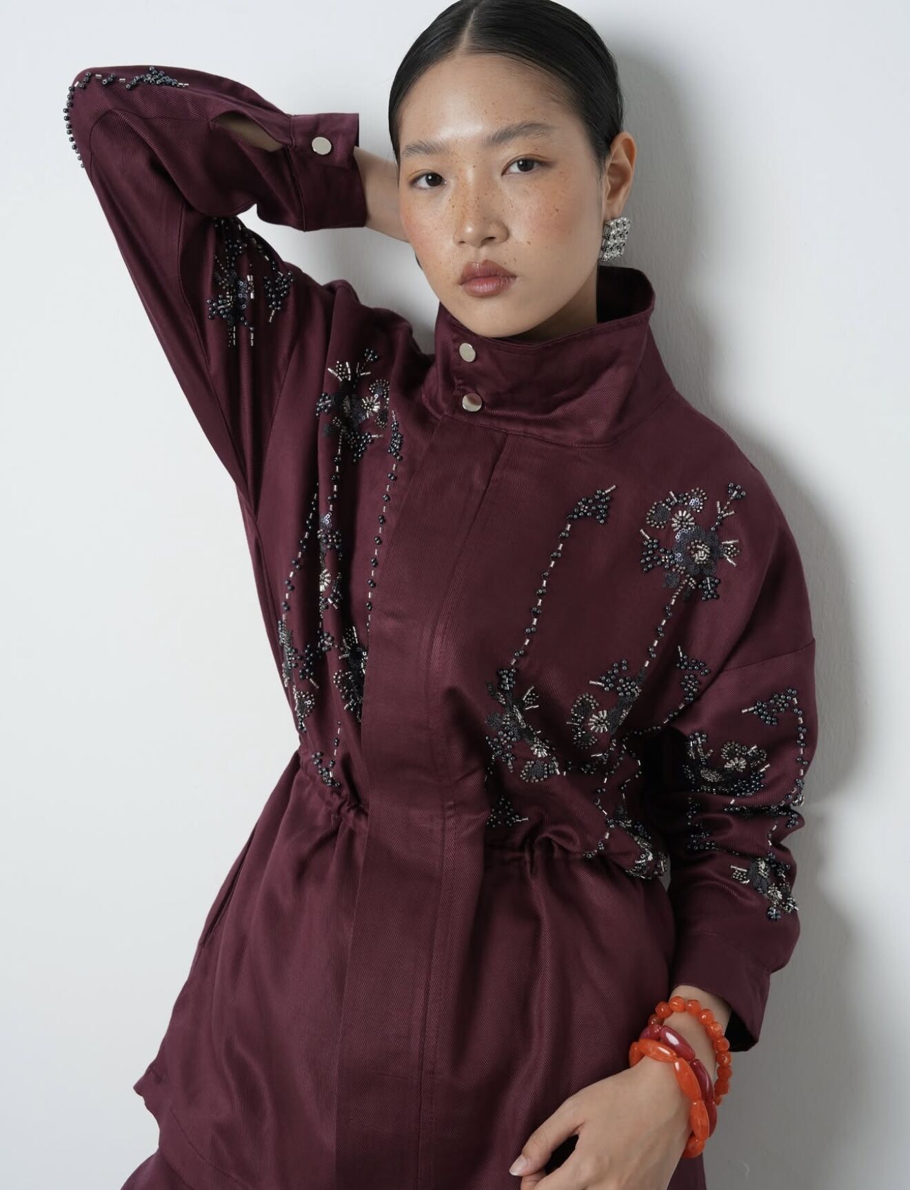 İşleme Ceket/ Bordo