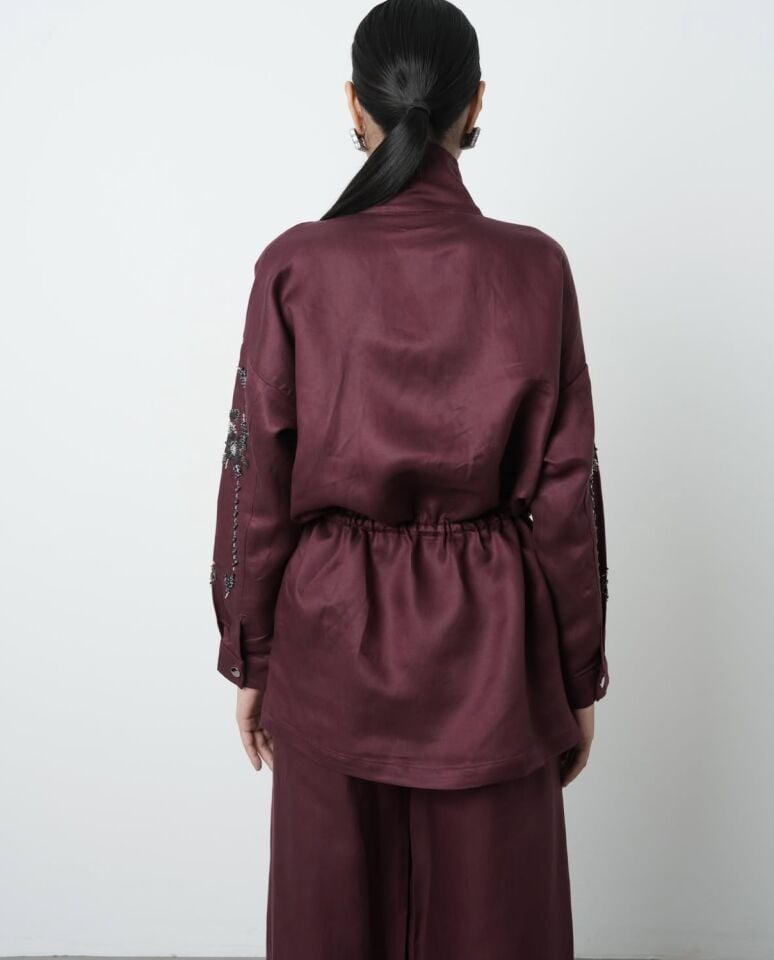 İşleme Ceket/ Bordo