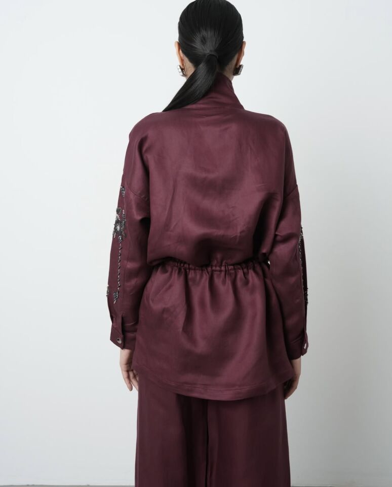 İşleme Ceket/ Bordo