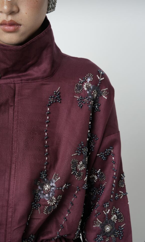 İşleme Ceket/ Bordo