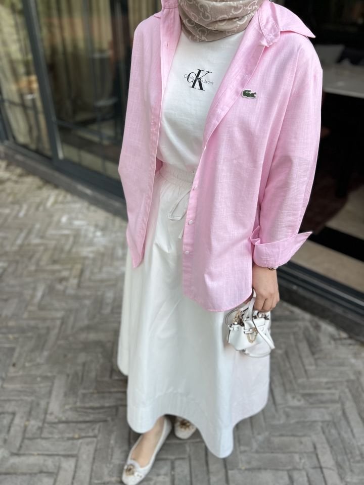 Keten Gömlek/ Pembe