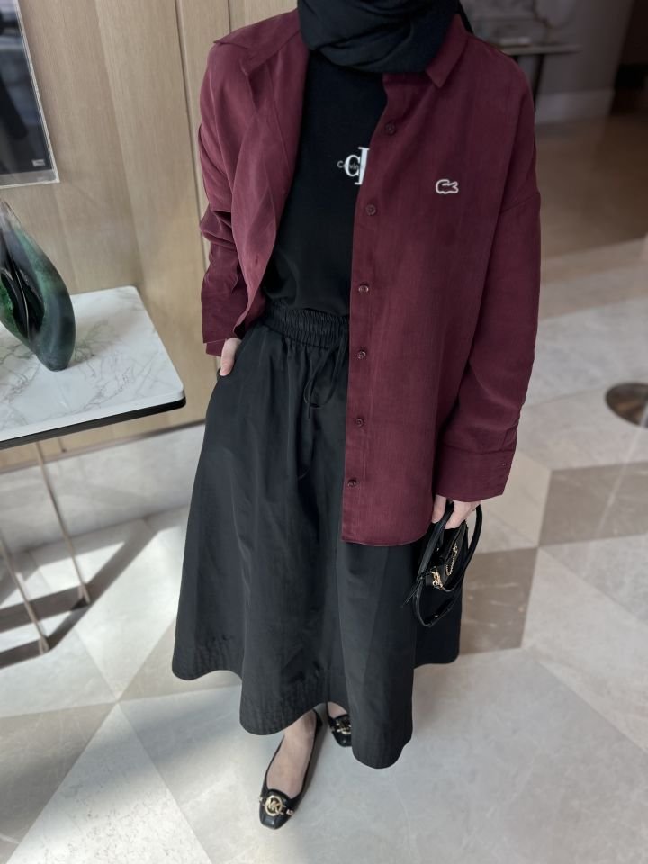 Tensel Gömlek / Bordo