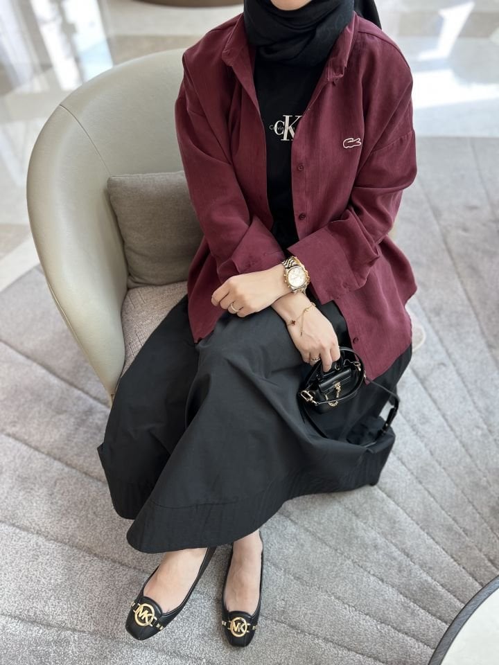 Tensel Gömlek / Bordo