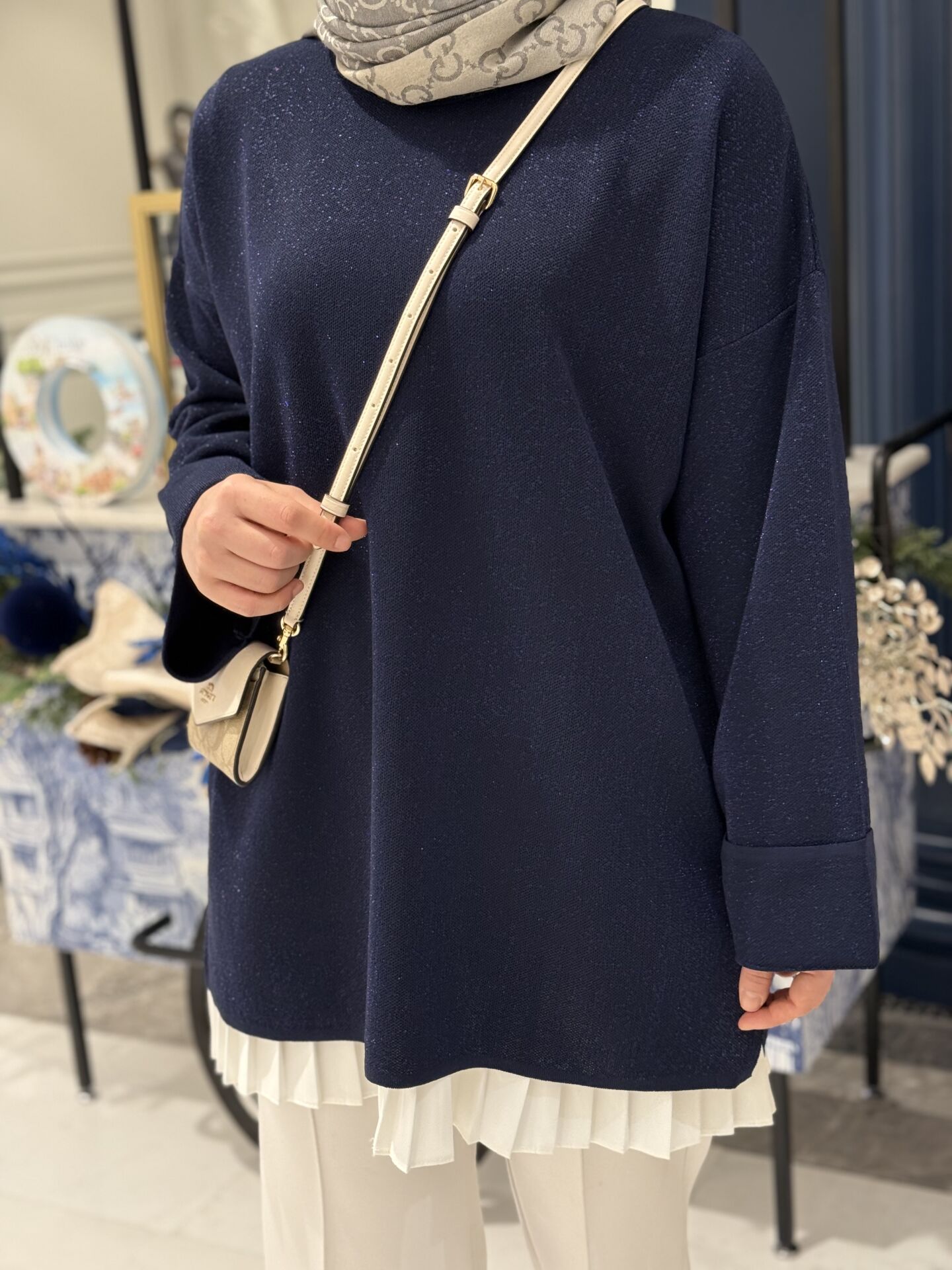 Simli Tunik/ Lacivert