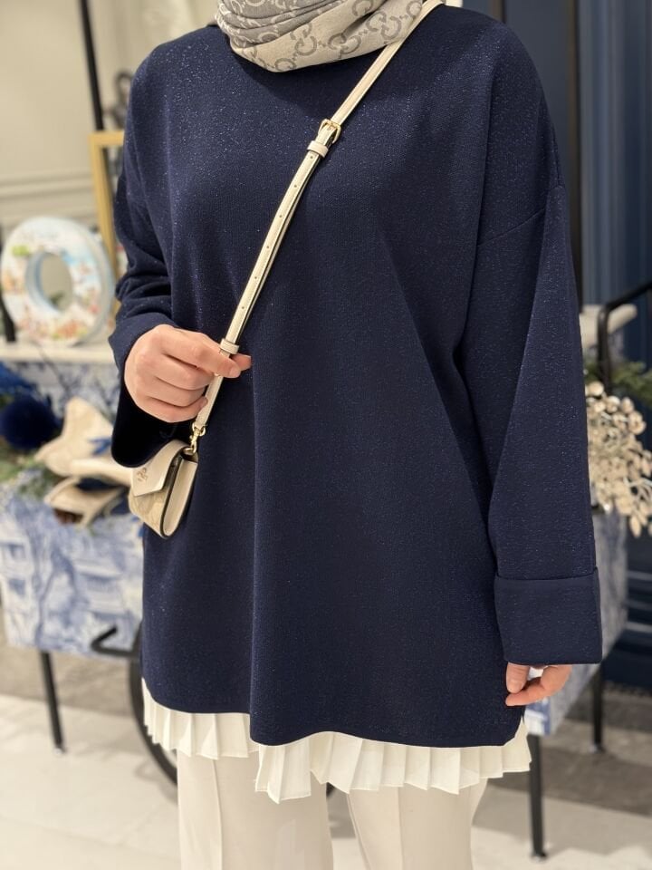 Simli Tunik/ Lacivert