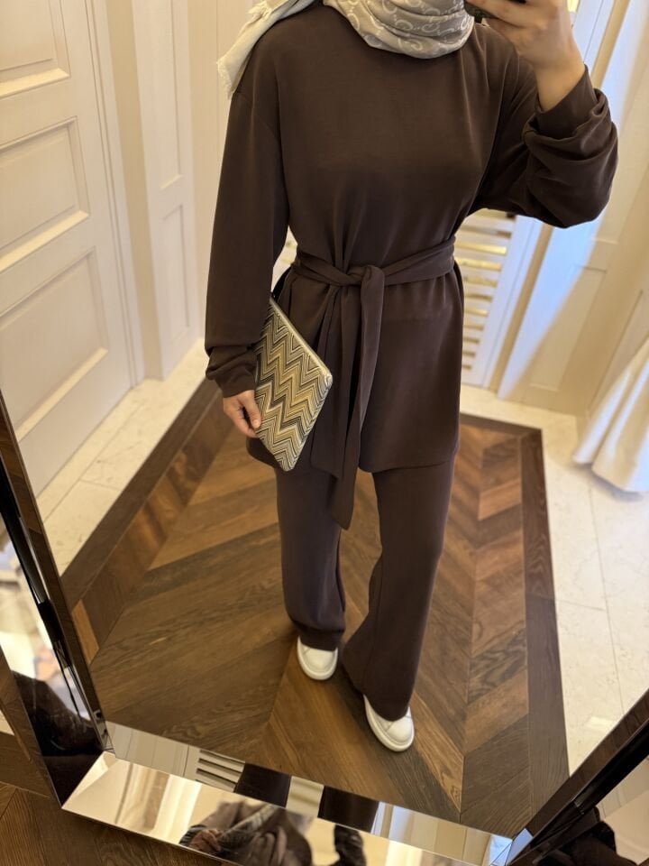 NOVA EŞOFMAN TAKIMI/ KAHVERENGİ