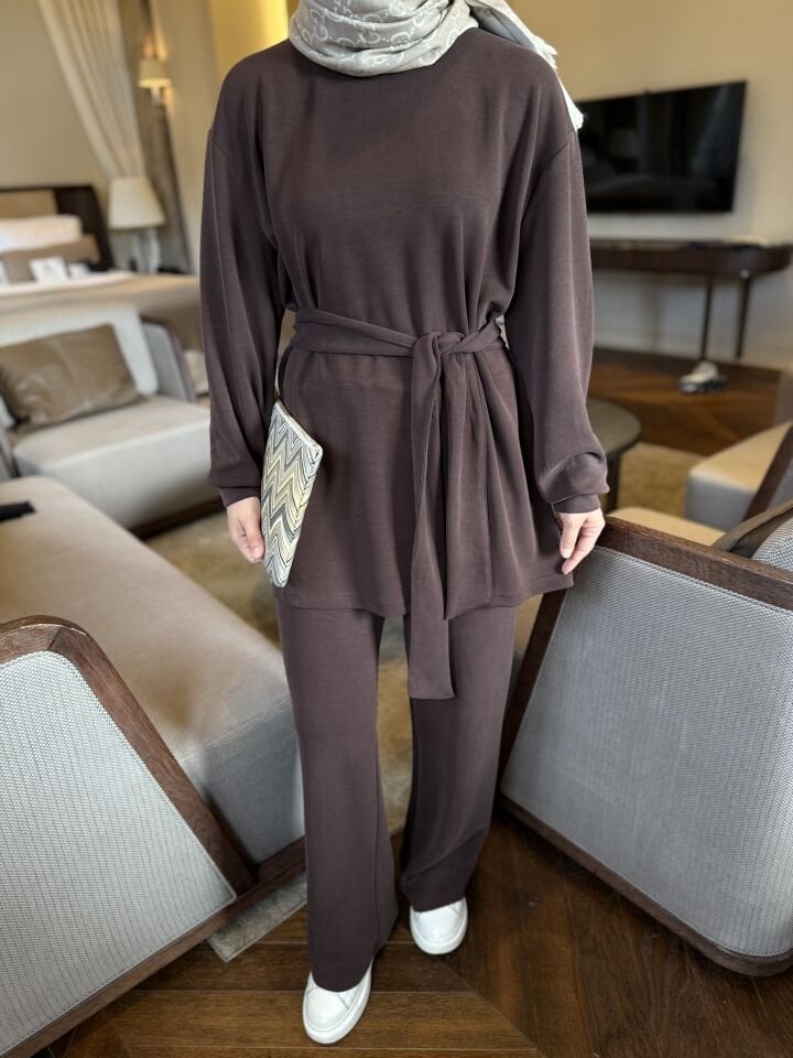 NOVA EŞOFMAN TAKIMI/ KAHVERENGİ