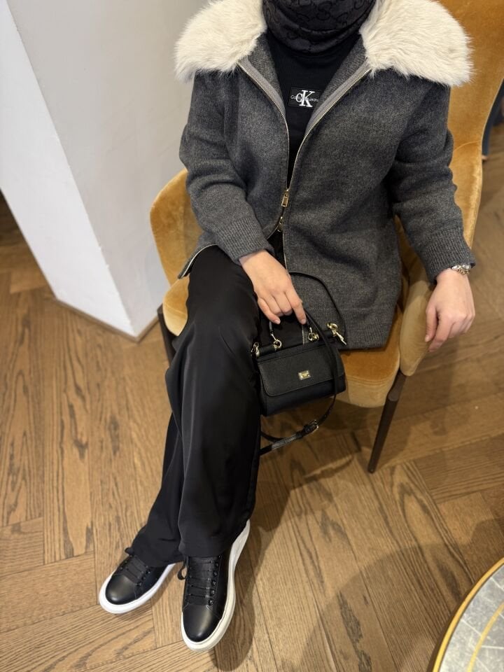 Kürklü Hırka / Antrasit