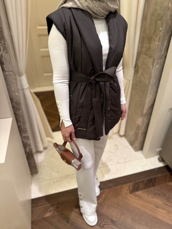 MELİSSA YELEK/ KAHVE