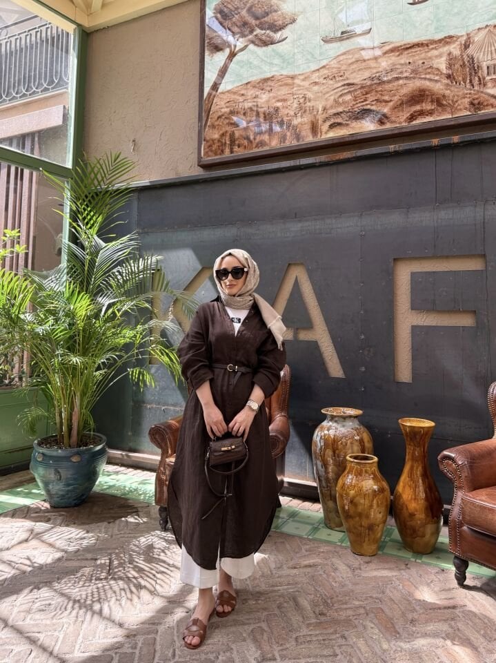 %100 Keten Tunik