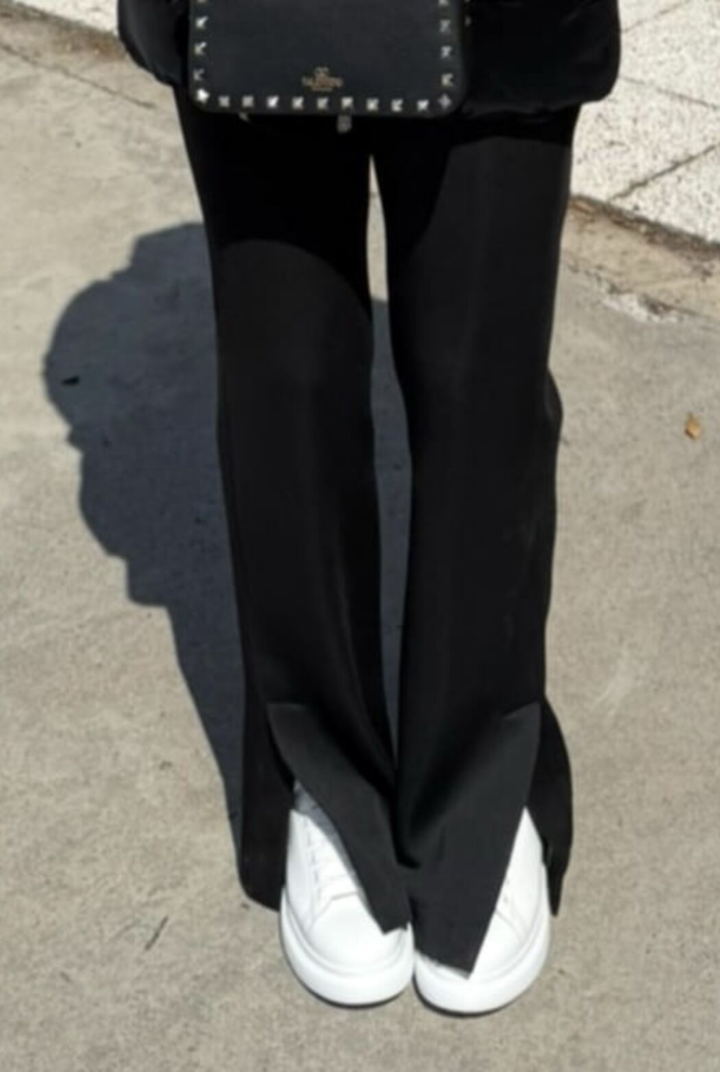 Yandan Yırtmaç Pantolon/ Siyah