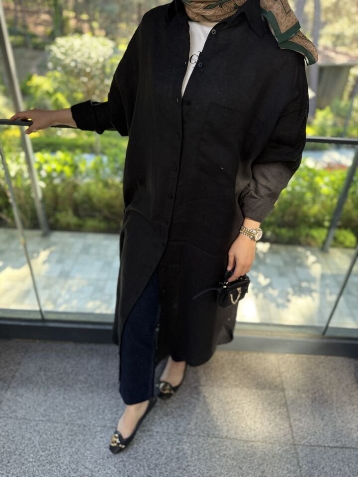 %100 Keten Tunik
