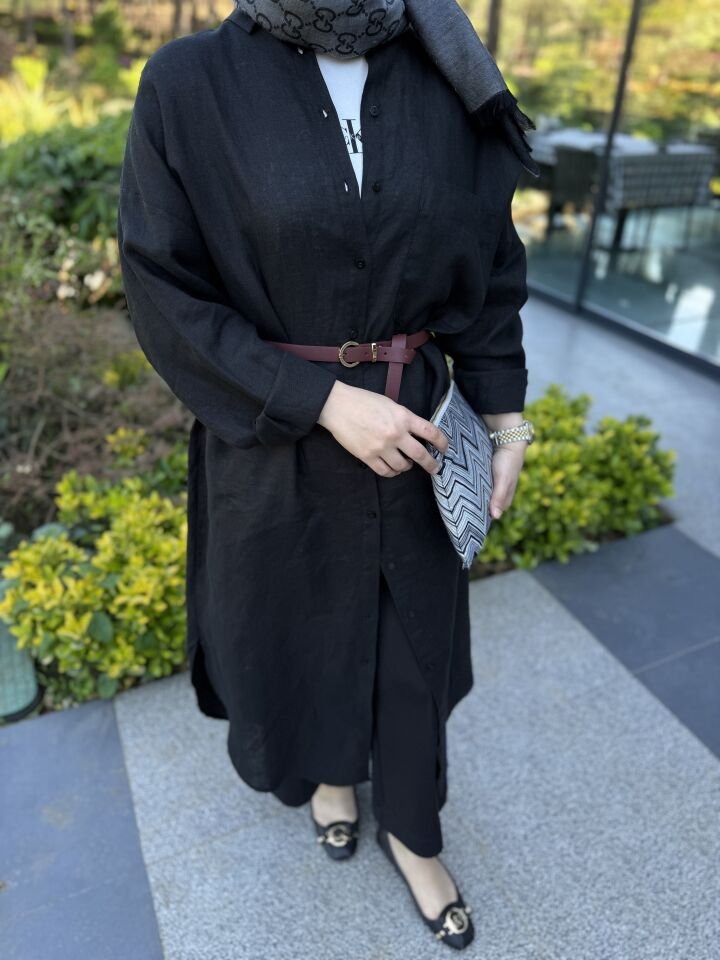 %100 Keten Tunik