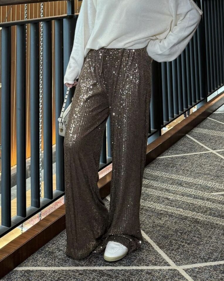 Payetli Pantolon