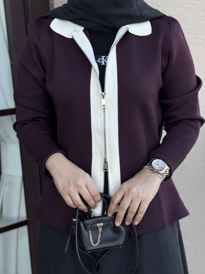 VİOLA ÇİFT FERMUAR TRİKO HIRKA