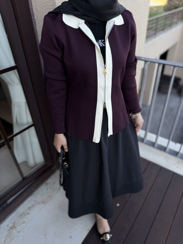 VİOLA ÇİFT FERMUAR TRİKO HIRKA